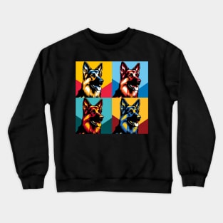 German Shepherd Dog Pop Art - Dog Lover Gifts Crewneck Sweatshirt